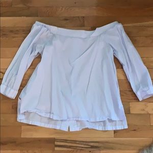 Loft off the shoulder blouse with button detail